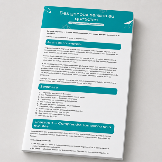 Guide PDF « Des genoux sereins au quotidien »