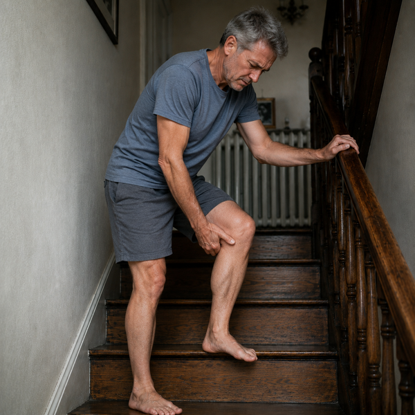 L'escalier qu'on descend de côté